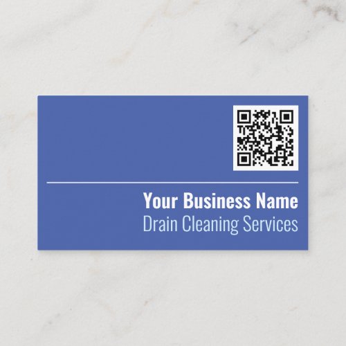 Drain Cleaning Services QR Code Business Card