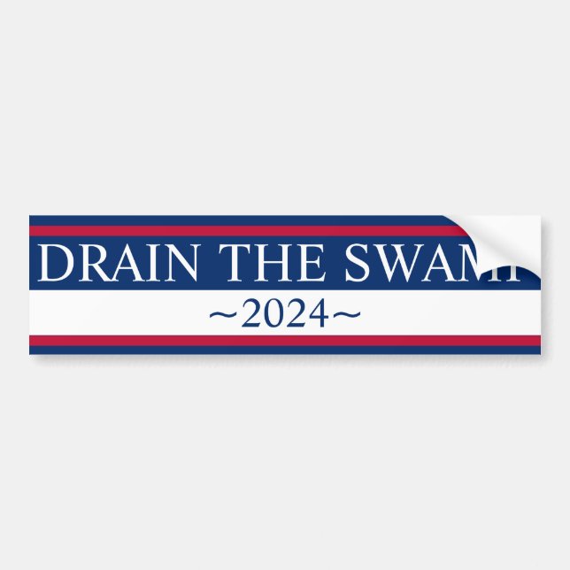 Drain The Swamp and Everybody Knows it Bumper Stic Bumper Sticker (Front)