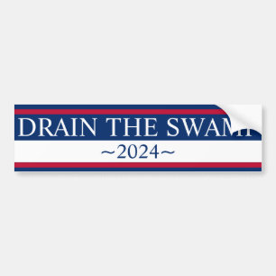 Drain The Swamp and Everybody Knows it Bumper Stic Sticker