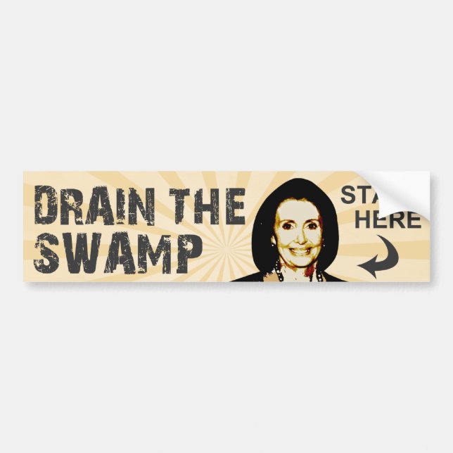 Drain The Swamp Bumper Sticker (Front)