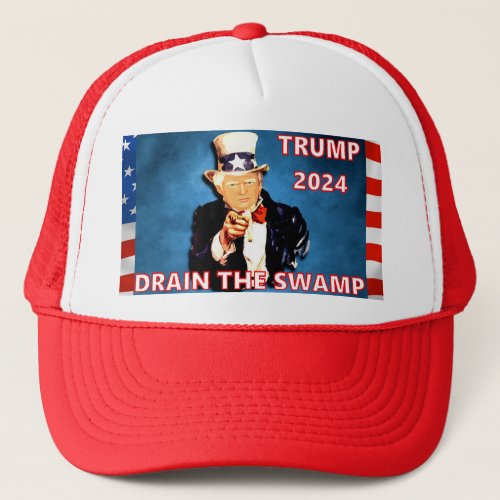 Drain The Swamp Donald Trump 2024 Hat