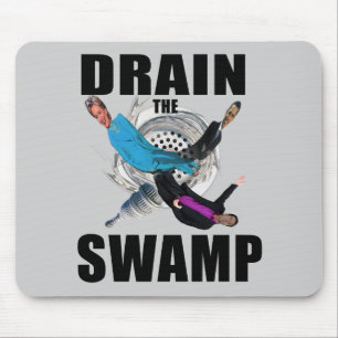 Drain the Swamp Donald Trump Blue Black Mousepad