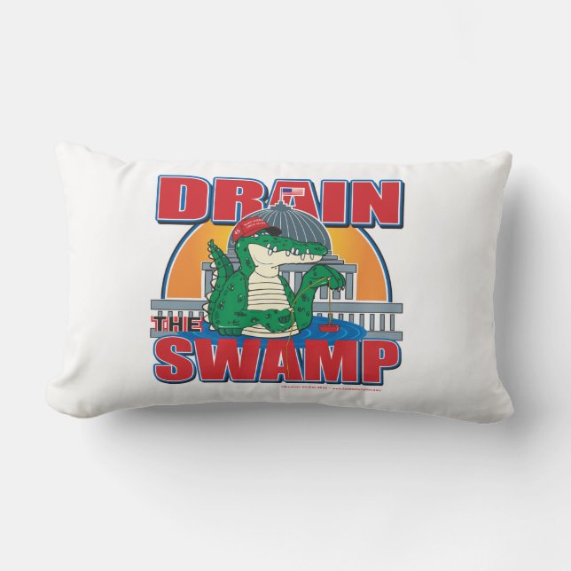 Drain-The-Swamp Lumbar Pillow (Front)