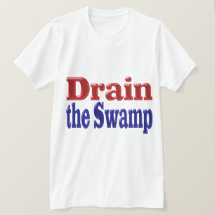 Drain the Swamp red blue text T-Shirt