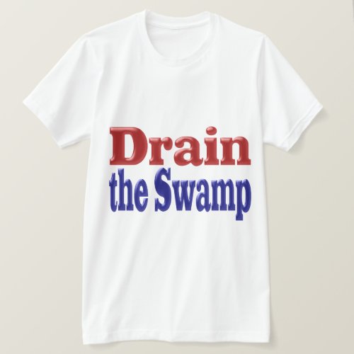 Drain the Swamp red blue text T_Shirt
