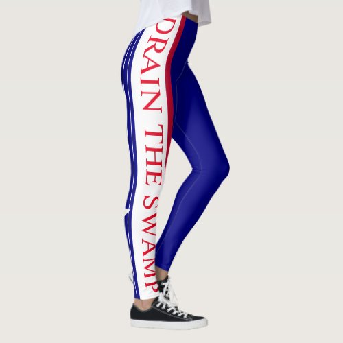Drain the Swamp Red White and Blue Leggings