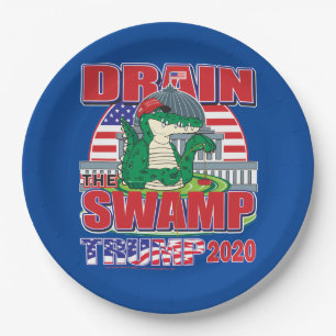 Drain The Swamp - Trump 2020 Paper Plates