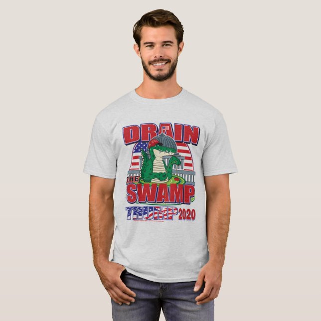 Drain the Swamp Trump 2020 T-Shirt (Front Full)
