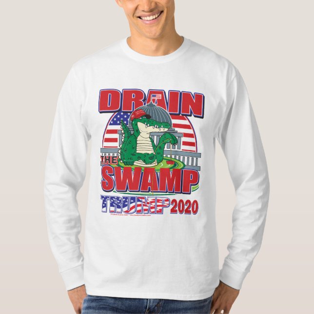Drain The Swamp Trump 2020 T-Shirt (Front)