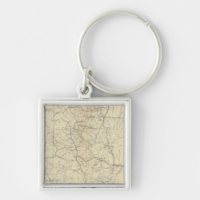 Drainage Map of Colorado Keychain (Front)