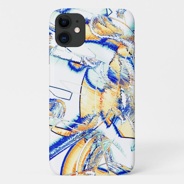 Drained ink no, image with orange and blue stain Case-Mate iPhone case (Back)