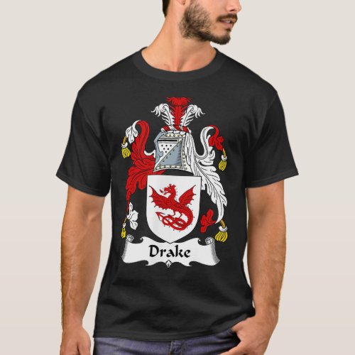 Drake Coat of Arms  Family Crest  T_Shirt