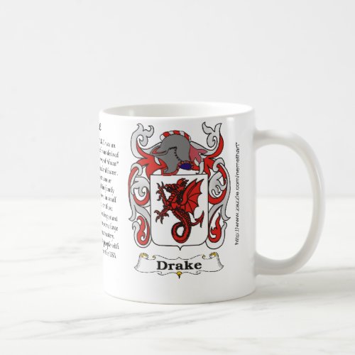 Drake Family Coat of Arms mug
