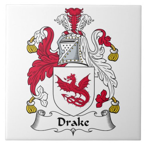 Drake Family Crest Ceramic Tile