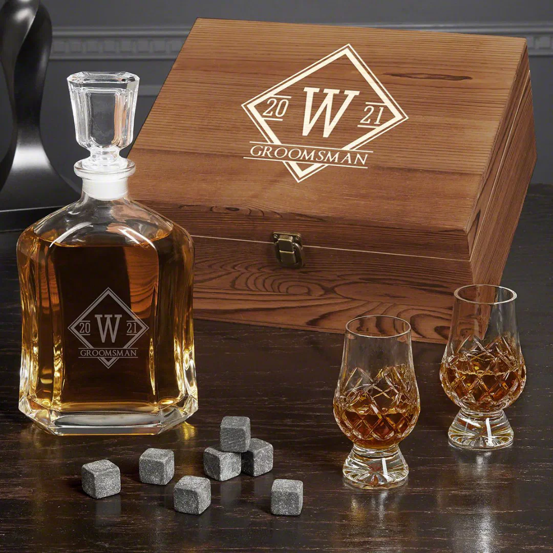 Drake Set w/ Glencairn Glasses & Whiskey Decanter (Front)