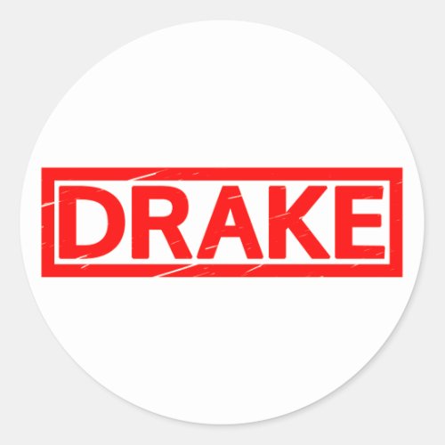 Drake Stamp Classic Round Sticker
