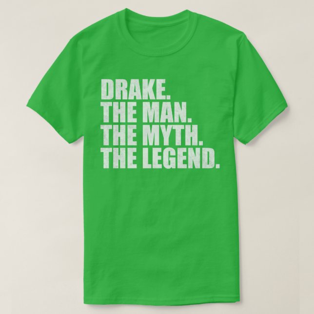 DrakeDrake Name Drake given name T-Shirt (Design Front)