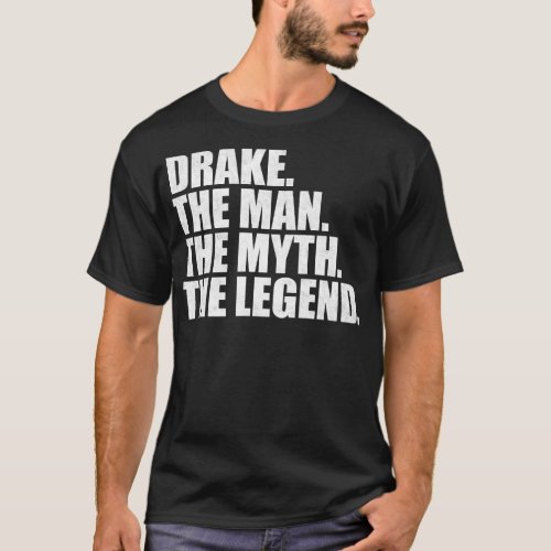 DrakeDrake Name Drake given name T_Shirt