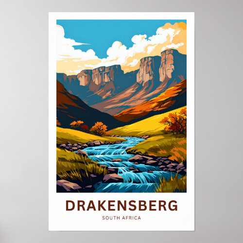 Drakensberg South Africa Travel Print