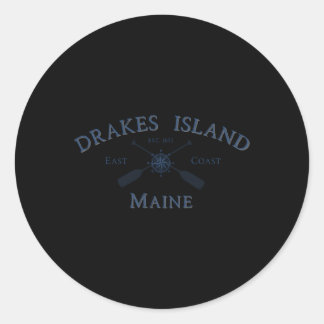 Drakes Island Maine Classic Round Sticker