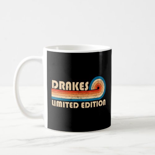DRAKES Surname Retro Vintage 80s 90s Birthday Reun Coffee Mug