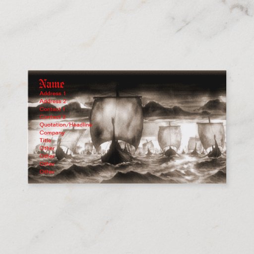 Customizable Drakkar Business Card
