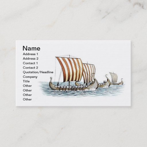 Customizable Drakkar Business Card