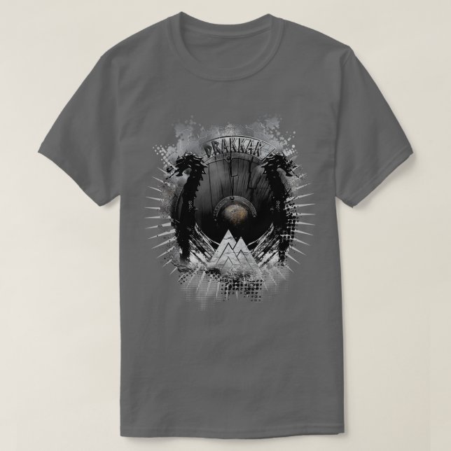 Drakkar Viking Long Ship T-Shirt (Design Front)