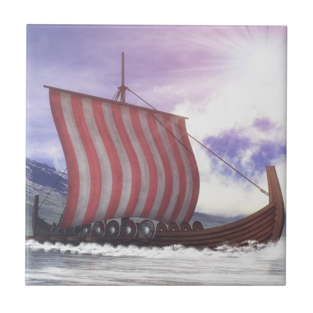 Drakkars Ceramic Tile (Front)