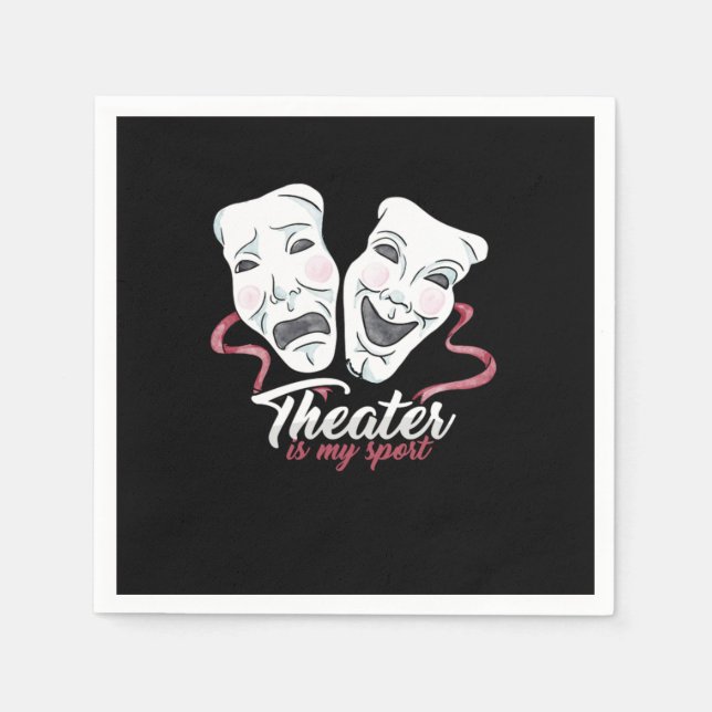 Drama Actors Actress Broadway Theater Filming Acti Napkins (Front)