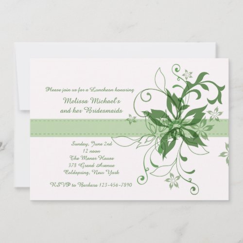 Drama and Fanfare Green Invitation