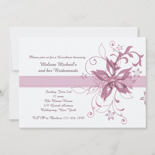 Drama and Fanfare Mauve Invitation