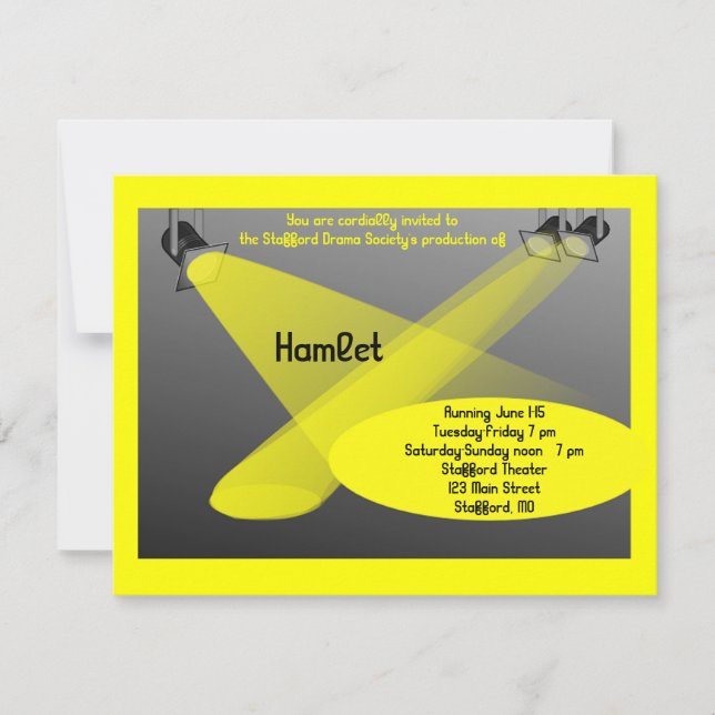 Drama and Theater Invitation (Front)