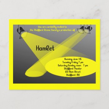 Drama And Theater Invitation by Lilleaf at Zazzle