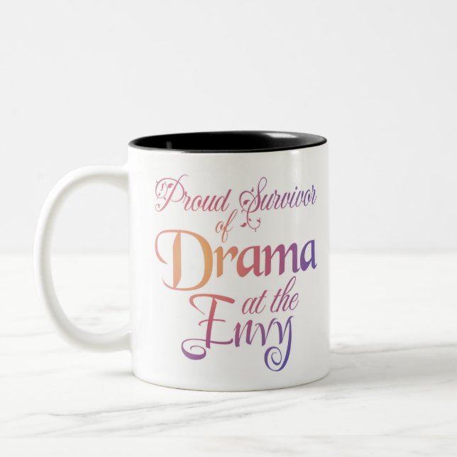 Drama At the Envy - Massage Meme Two-Tone Coffee Mug (Left)