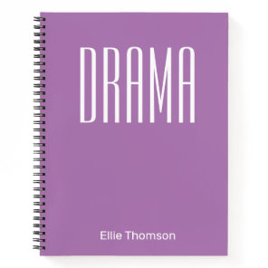 Drama Class Purple Personalized School Club Notebook