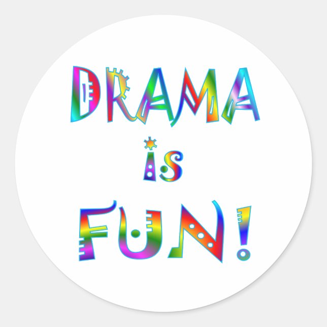 Drama Classic Round Sticker (Front)