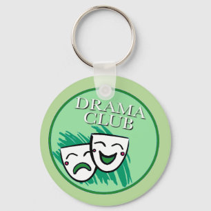 Drama Club Badge in Green Keychain