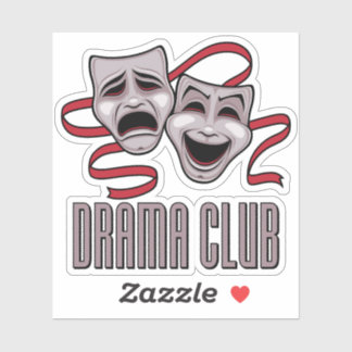Drama Club Comedy And Tragedy Masks Sticker
