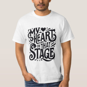 Drama Club Gift – Artistic Performer Typography T-Shirt
