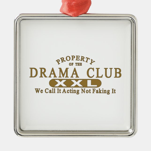 Drama Club Metal Ornament (Front)