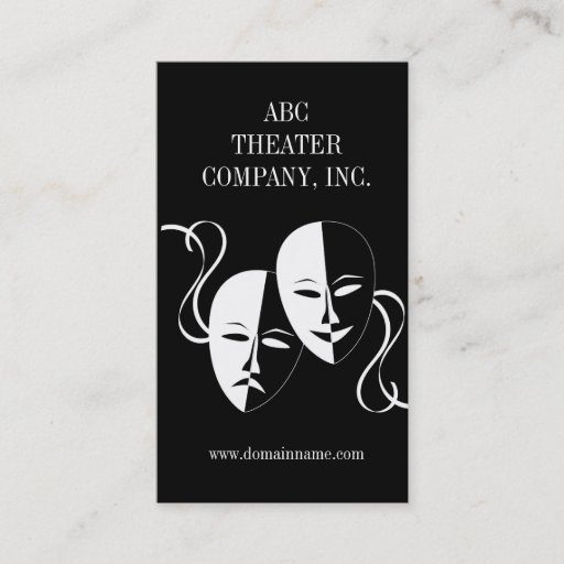 Customizable Drama Club or Actress/Actor Business Card