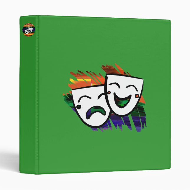 Drama Club Presents Technicolor 3 Ring Binder (Front/Spine)