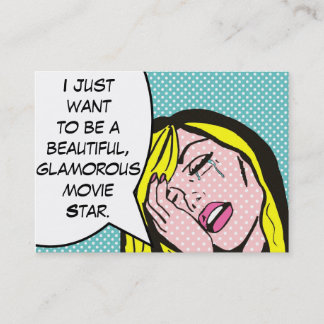 Drama Coach/Theatre Director Pop Art Business Card