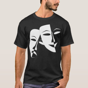 Drama Comedy Opera Cinema Theater Mask Happy Sad F T-Shirt