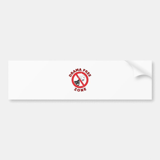 Drama Free Zone Bumper Sticker (Front)