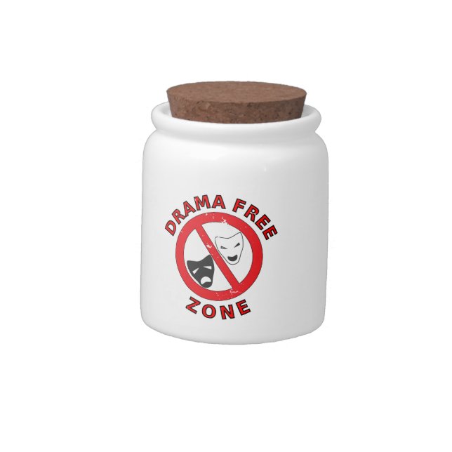Drama Free Zone Candy Jar (Left)