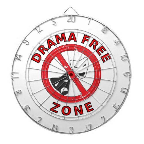 Drama Free Zone Dartboard With Darts