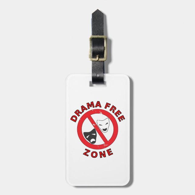 Drama Free Zone Luggage Tag (Front Vertical)
