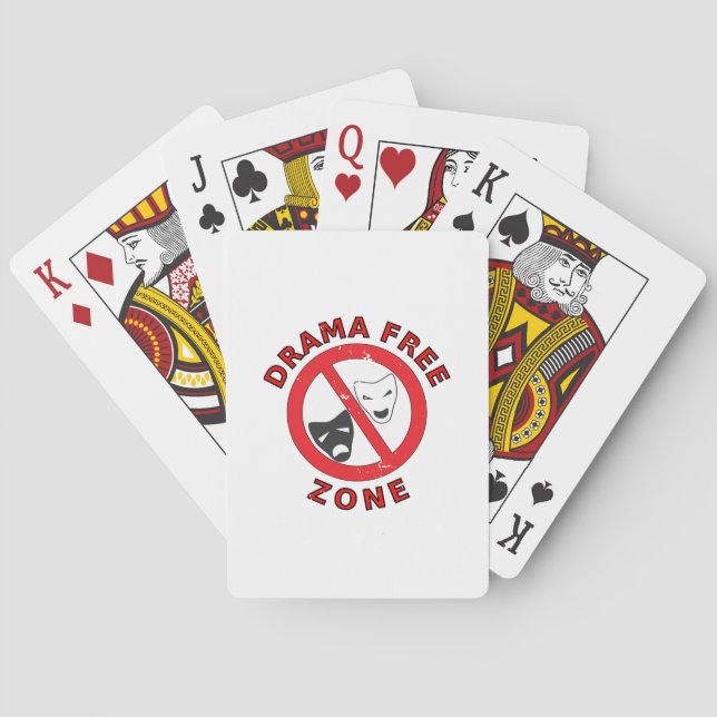 Drama Free Zone Poker Cards (Back)